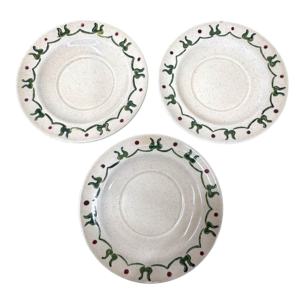 Metlox Poppytrail Ceramic Replacement Saucer Lot Set Of 3 Made In California 6"